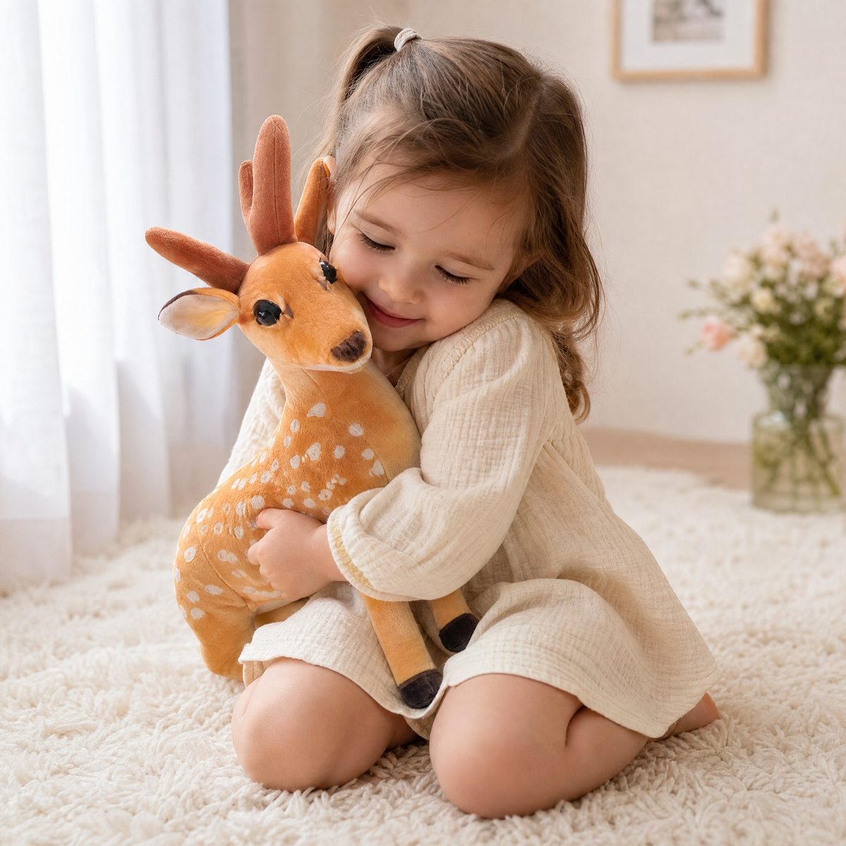 Realistisches Hirsch Kuscheltier 50–90 cm