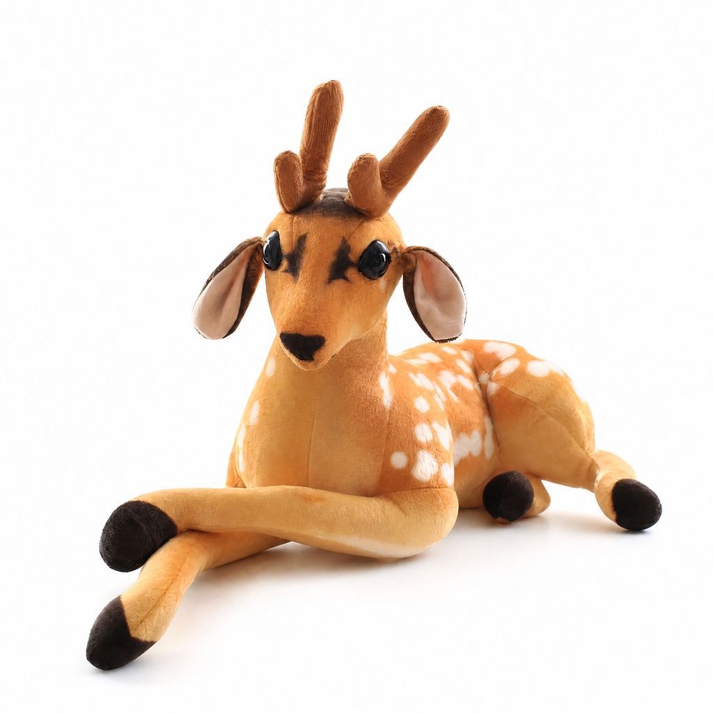 Realistisches geflecktes Hirsch Kuscheltier 30–90 cm