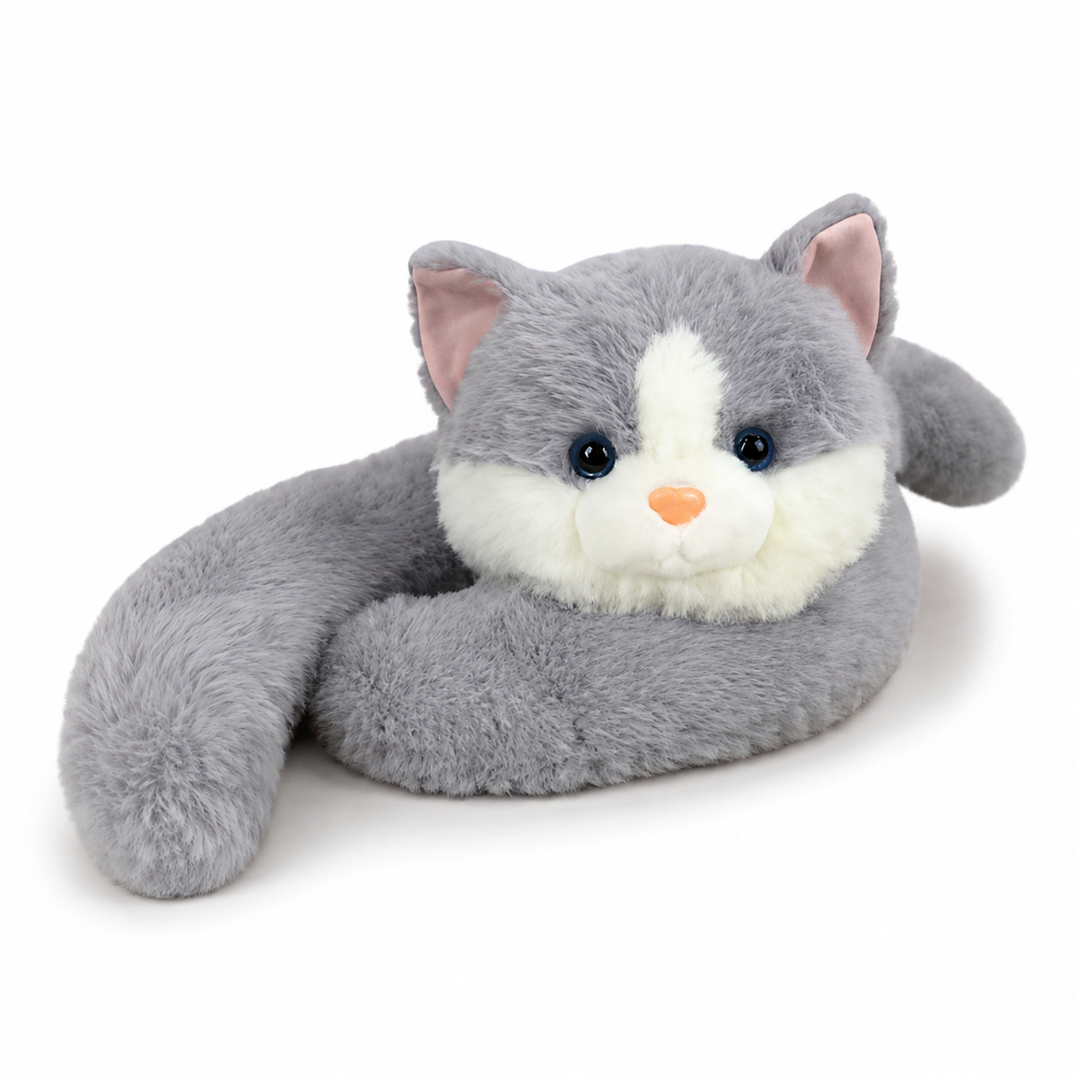 Gewichtetes Katzen Kuscheltier Beige oder Grau 65 cm
