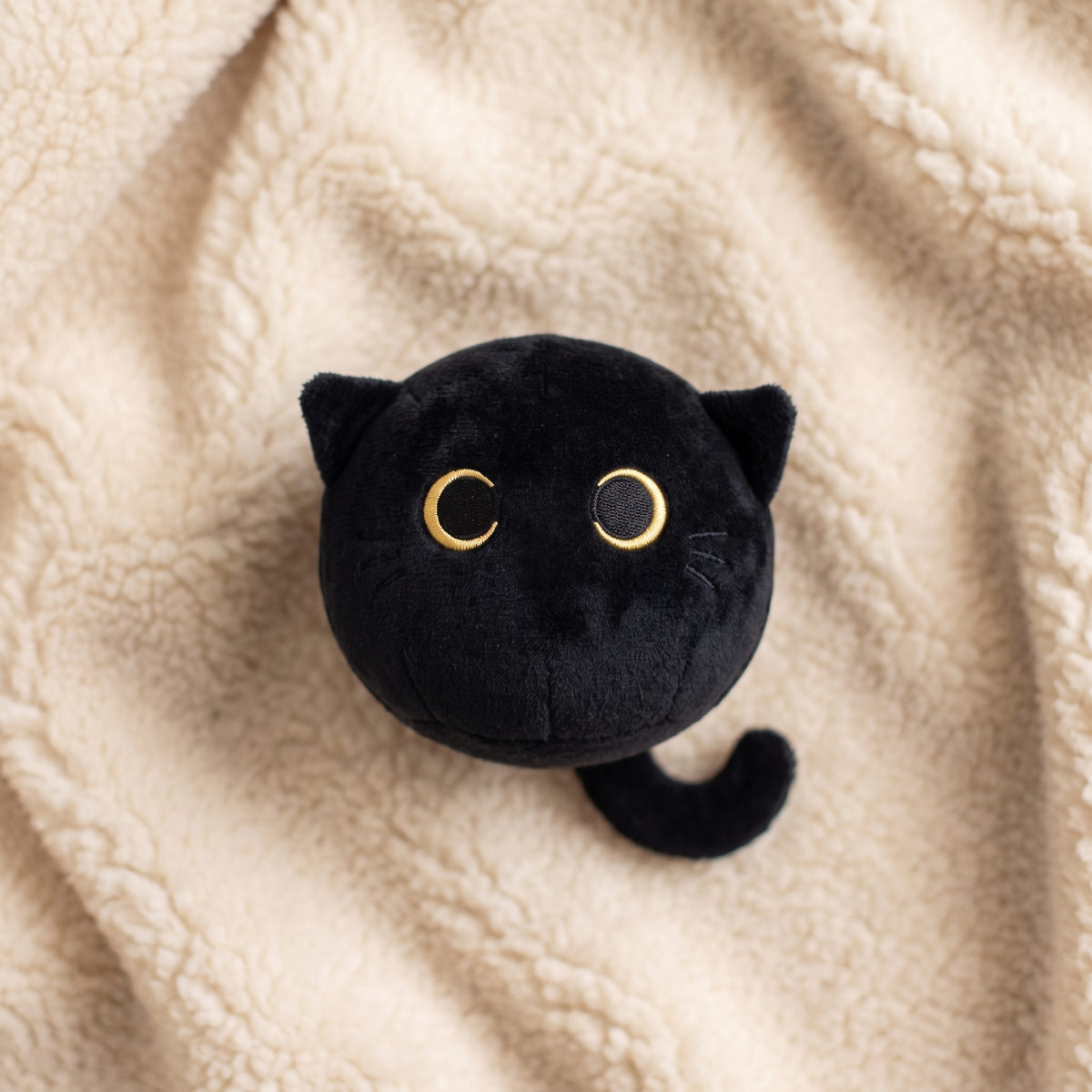 Schwarzes Katzen Kuscheltier 10–40 cm