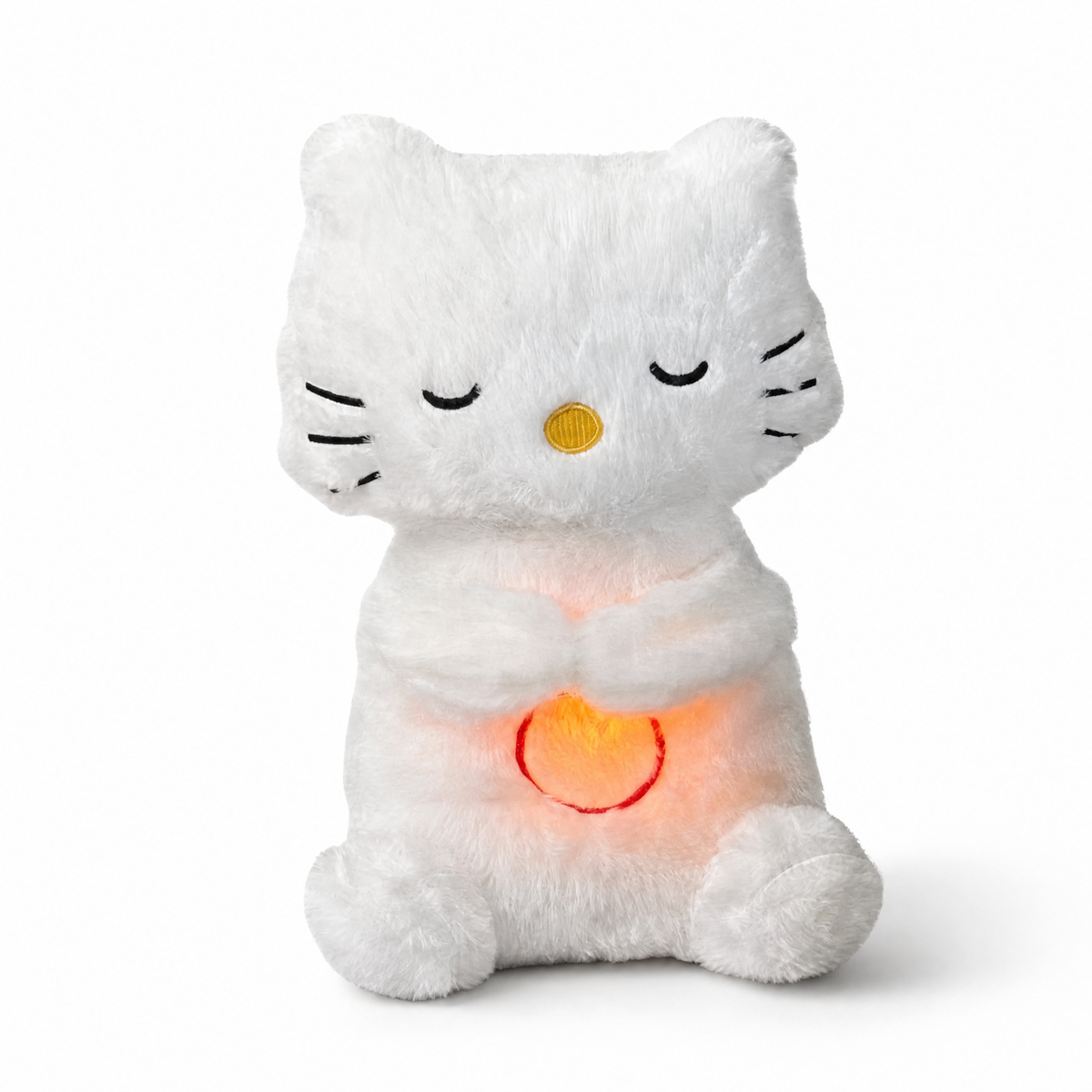 Atmendes Katzen Nachtlicht mit Musik 28 cm