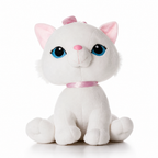 Weißes Katzen Kuscheltier mit blauen Augen 18 cm