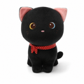 Schwarzes Katzen Kuscheltier mit verschiedenfarbigen Augen 24 cm