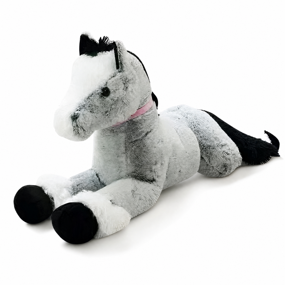 Riesen Pferde Kuscheltier Grau-Blau 90 cm