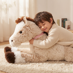Riesen Pferde Kuscheltier Braun-Weiß 90–120 cm