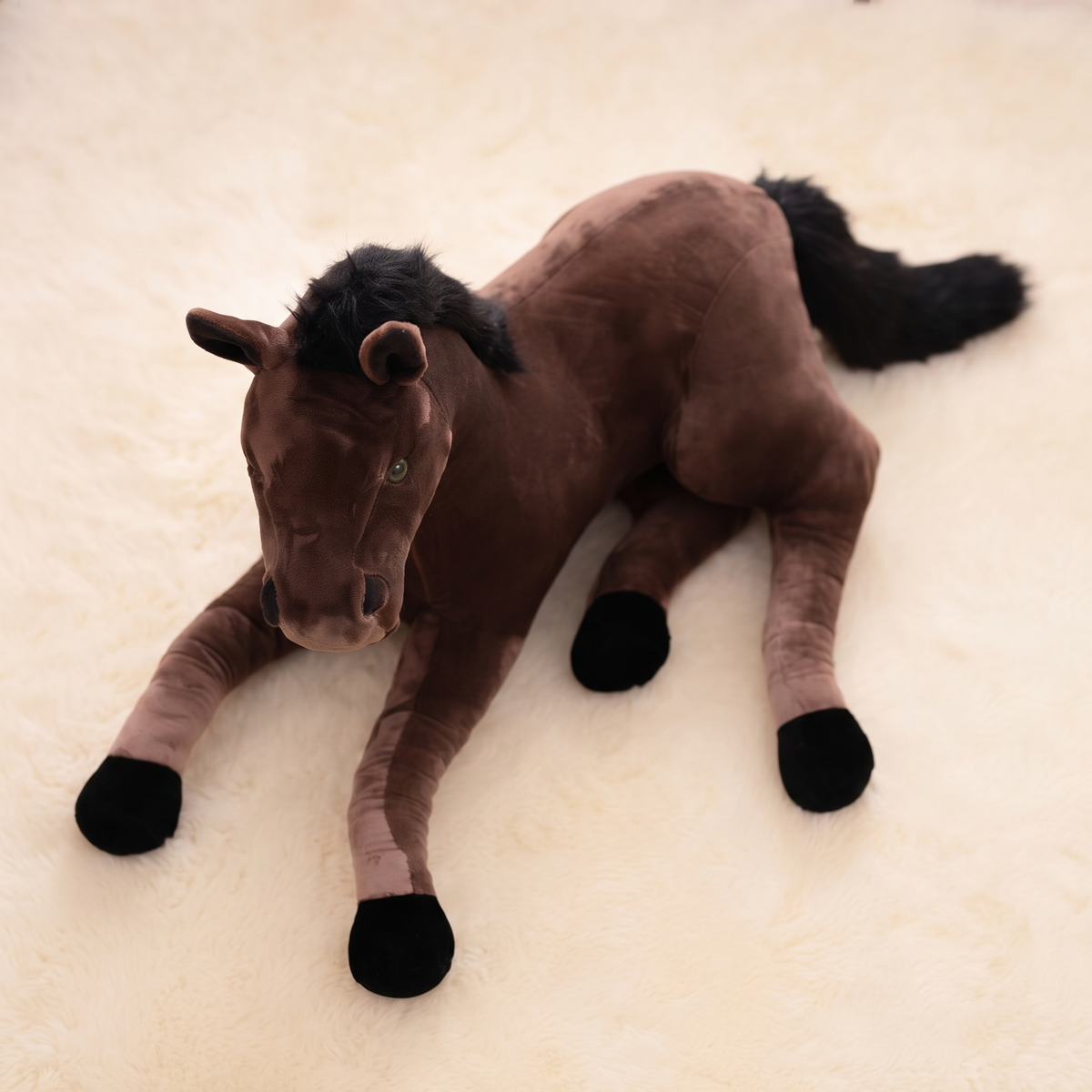 Braunes Pferde Kuscheltier 65 cm