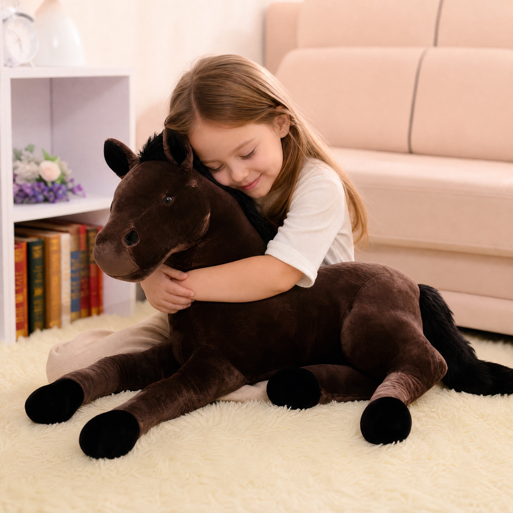 Braunes Pferde Kuscheltier 65 cm