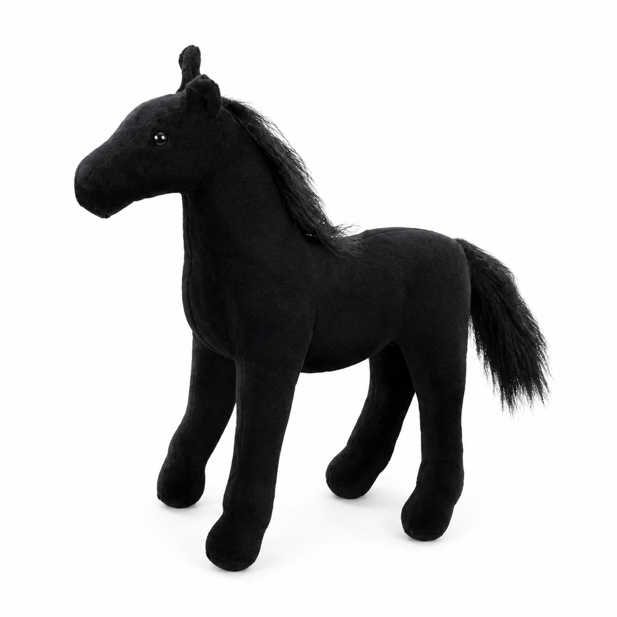 Schwarzes Pferde Kuscheltier 40–50 cm