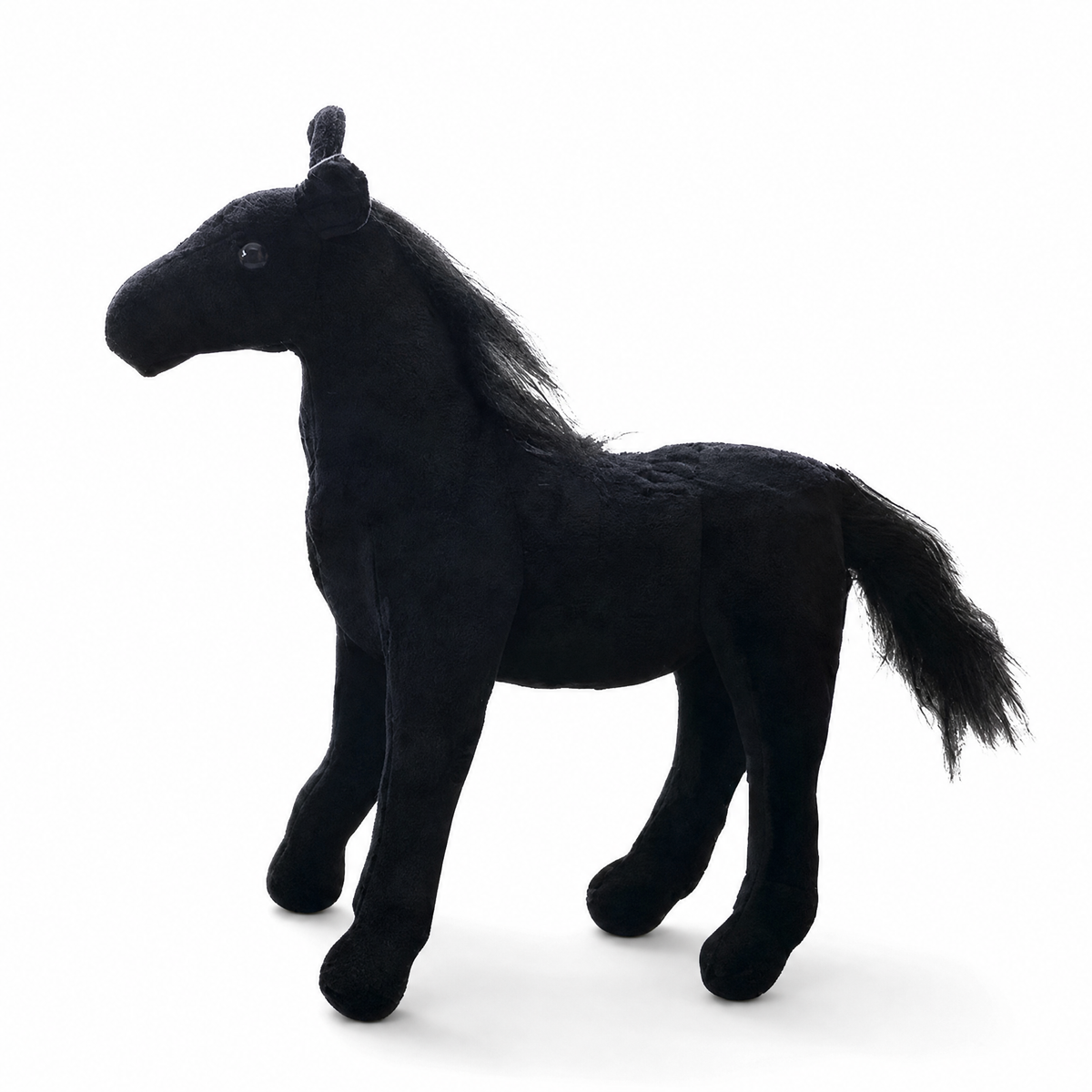 Schwarzes Pferde Kuscheltier 40–50 cm