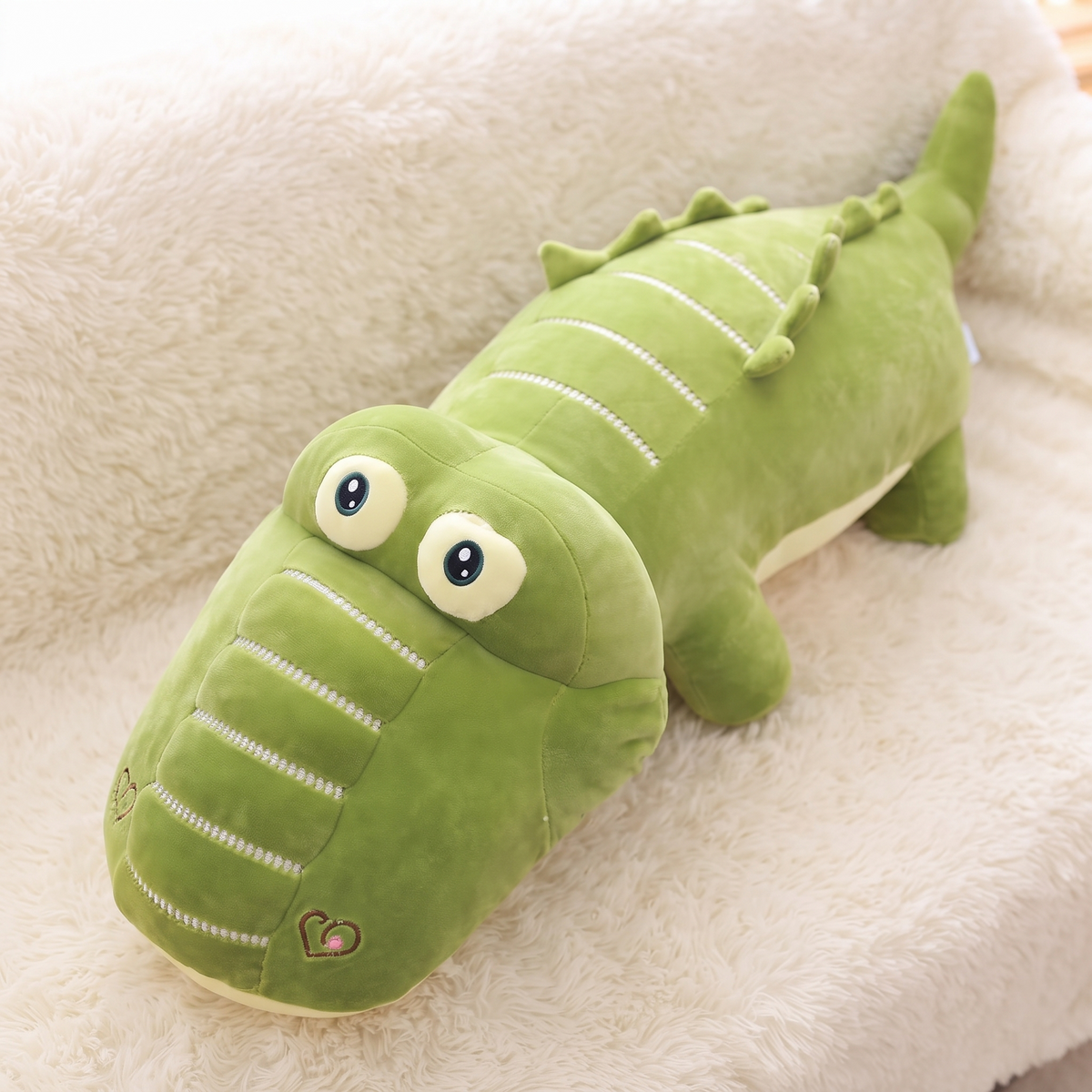 Riesen Krokodil Kuscheltier Grün 65–100 cm
