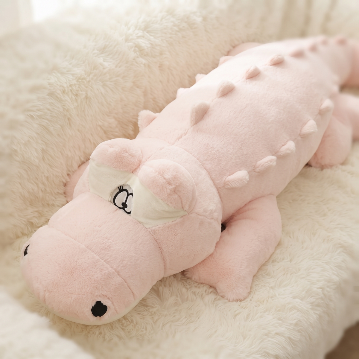 Riesen Krokodil Kuscheltier Rosa 60–100 cm