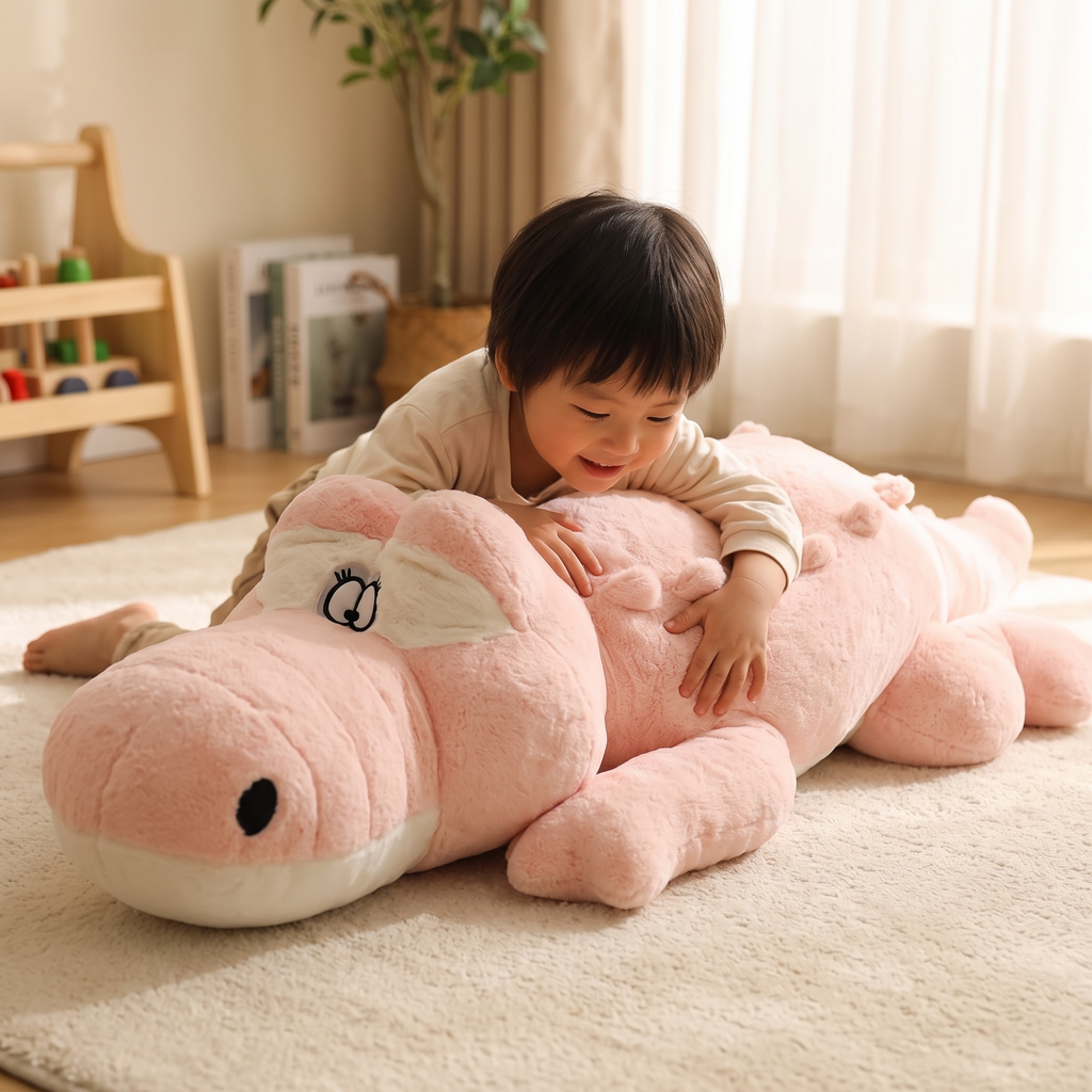 Riesen Krokodil Kuscheltier Rosa 60–100 cm