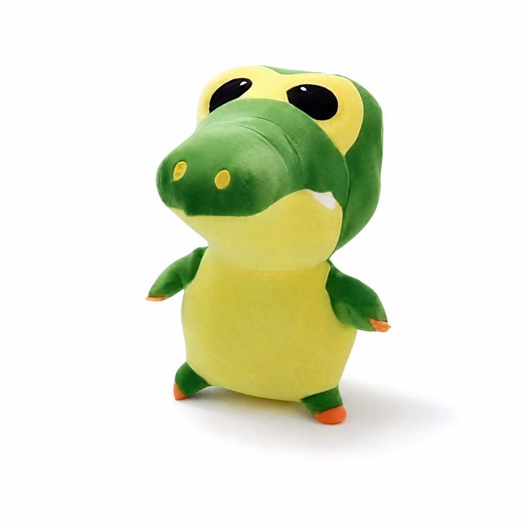 Kawaii Krokodil Grün-Gelb 20 cm