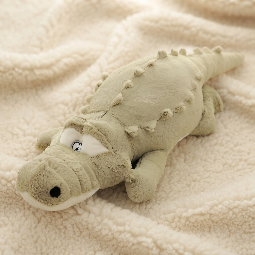 Krokodil Kuschelkissen Grün 60–90 cm