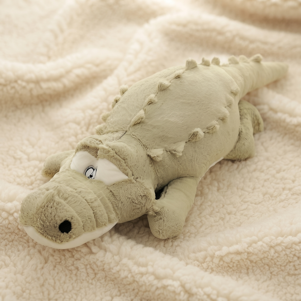 Krokodil Kuschelkissen Grün 60–90 cm