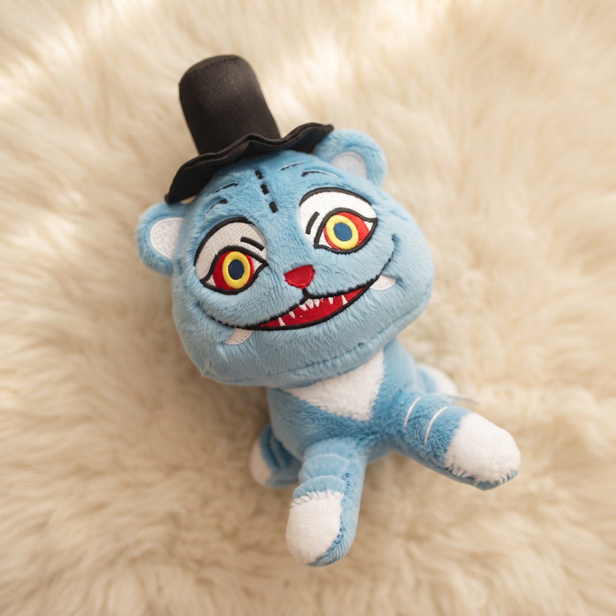 Blauer Tiger mit Zylinder 21 cm