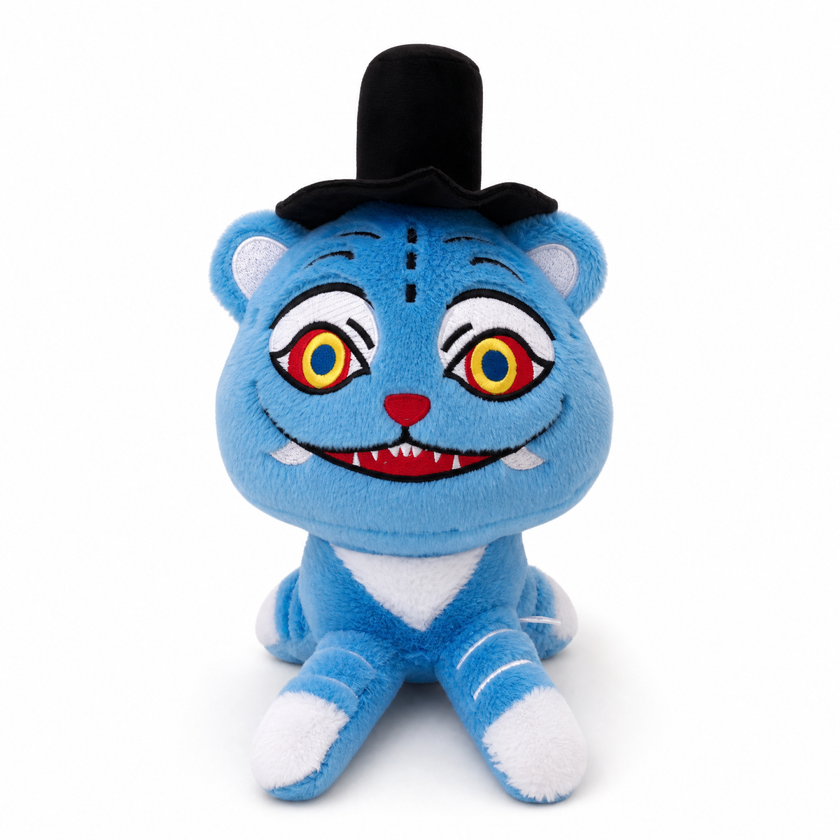 Blauer Tiger mit Zylinder 21 cm