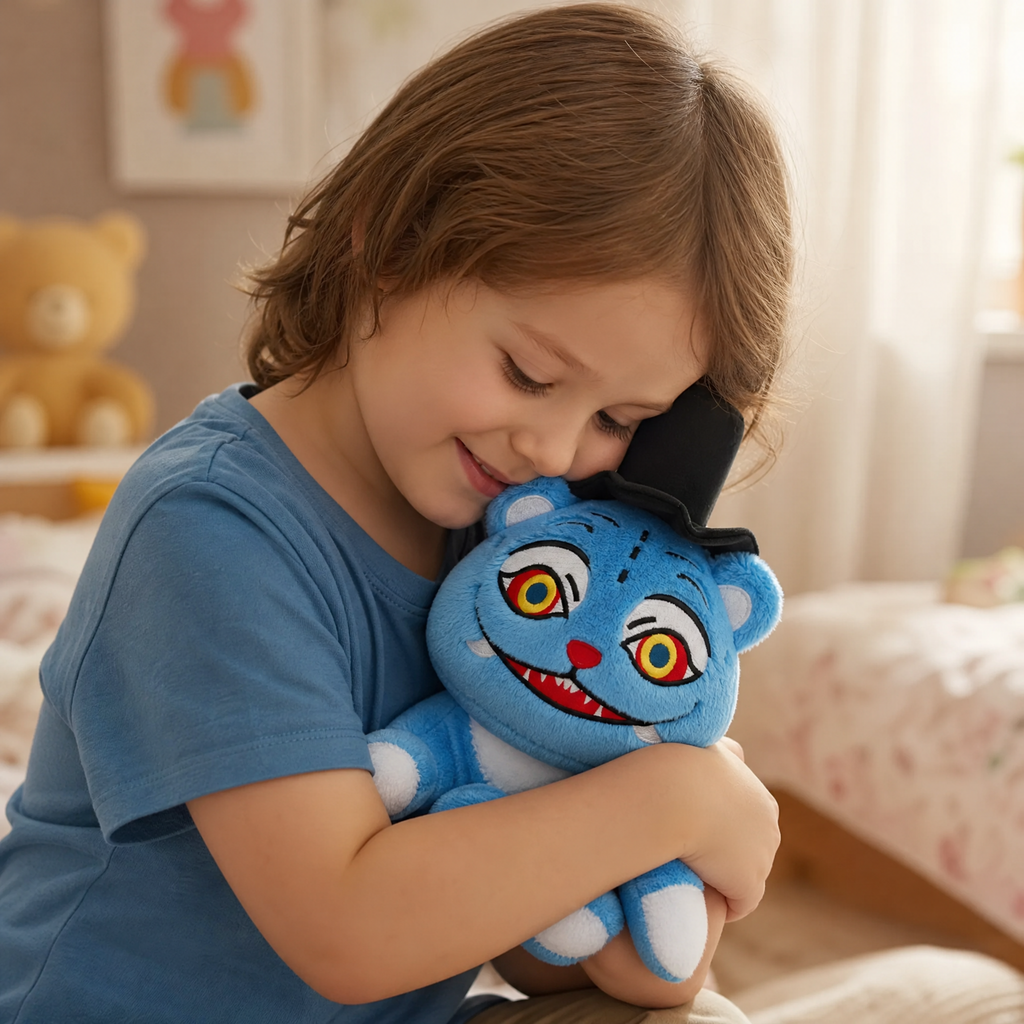 Blauer Tiger mit Zylinder 21 cm