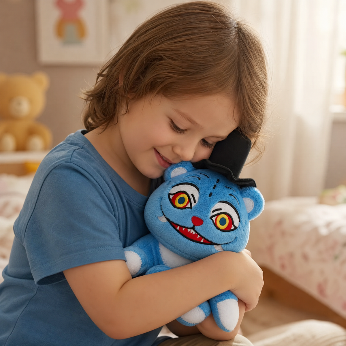 Blauer Tiger mit Zylinder 21 cm