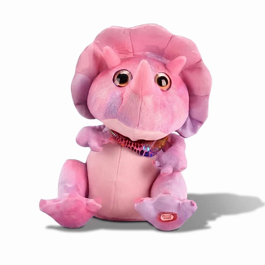 Interaktives Dinosaurier Kuscheltier Rosa 30 cm