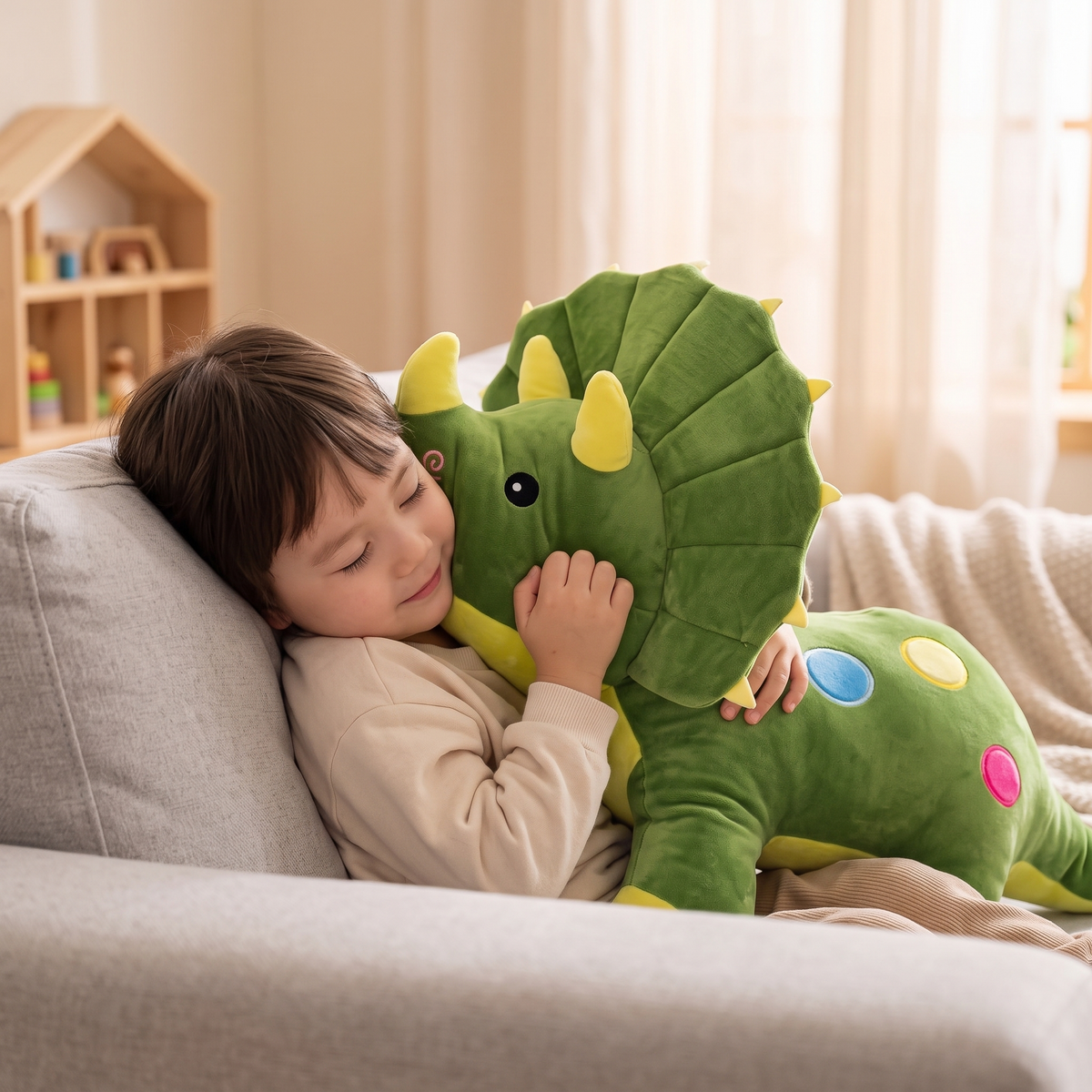 Triceratops Kuscheltier Grün 40–100 cm