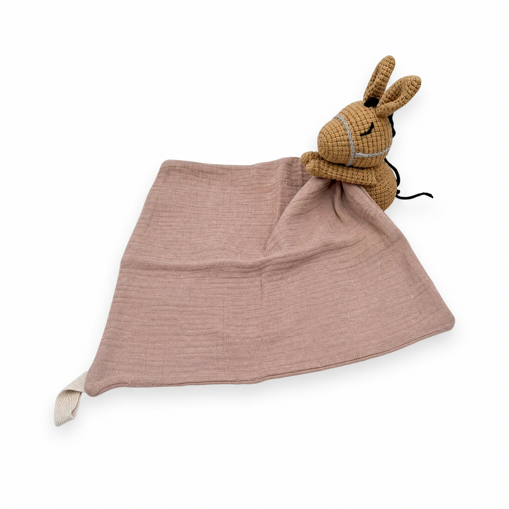 Baby Hasen Schmusetuch gehäkelt 20–25 cm