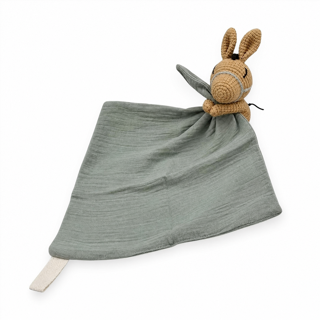 Baby Hasen Schmusetuch gehäkelt 20–25 cm