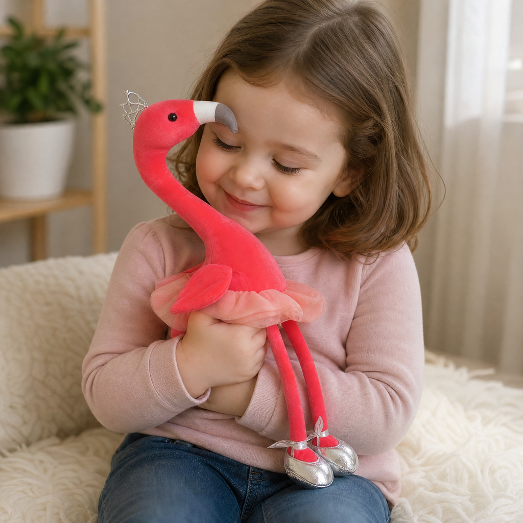 Flamingo mit Krone 35 cm