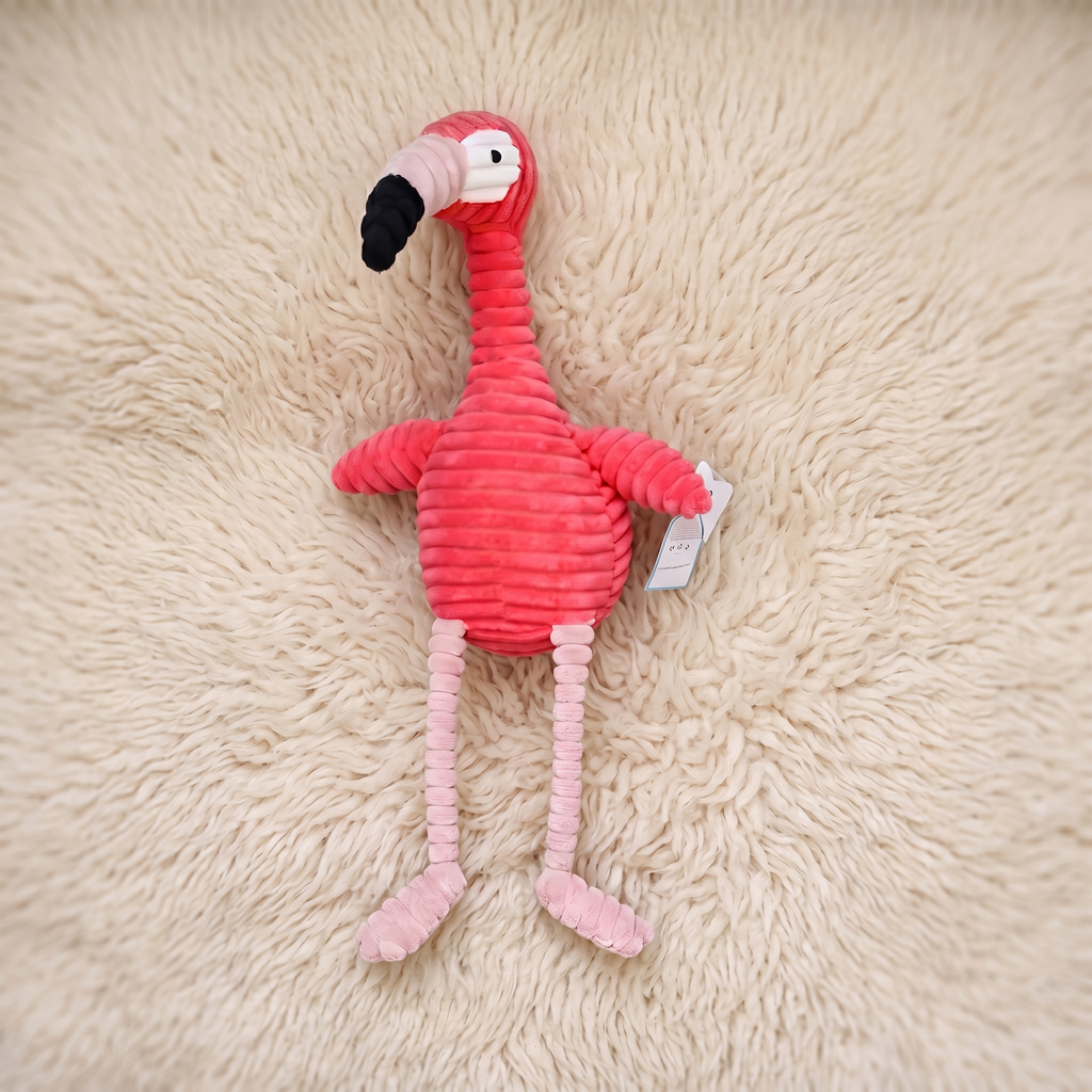 Rosa Flamingo aus Cord 30 cm