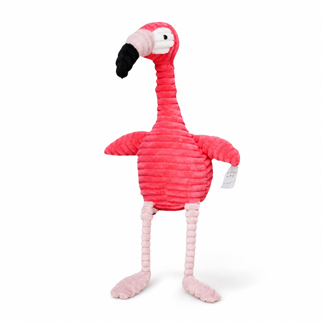 Rosa Flamingo aus Cord 30 cm