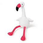 Weißer Flamingo aus Cord 30 cm