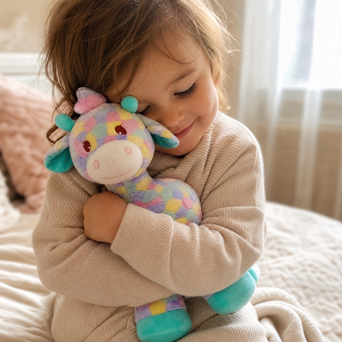 Regenbogen Giraffe Kuscheltier 30 cm