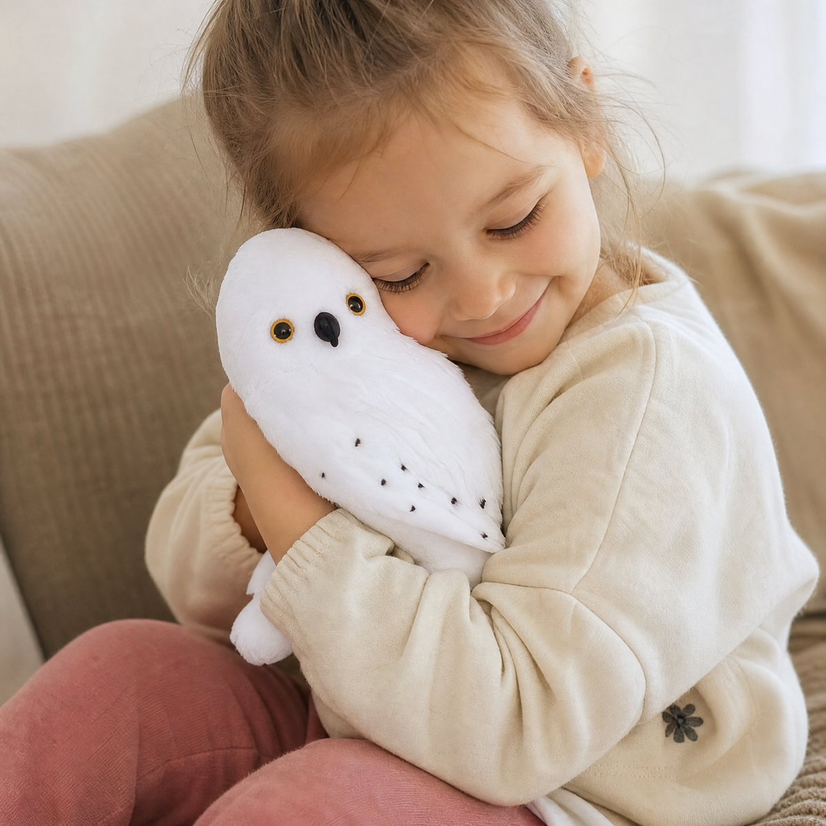 Hedwig Weiße Eule Kuscheltier 18 cm