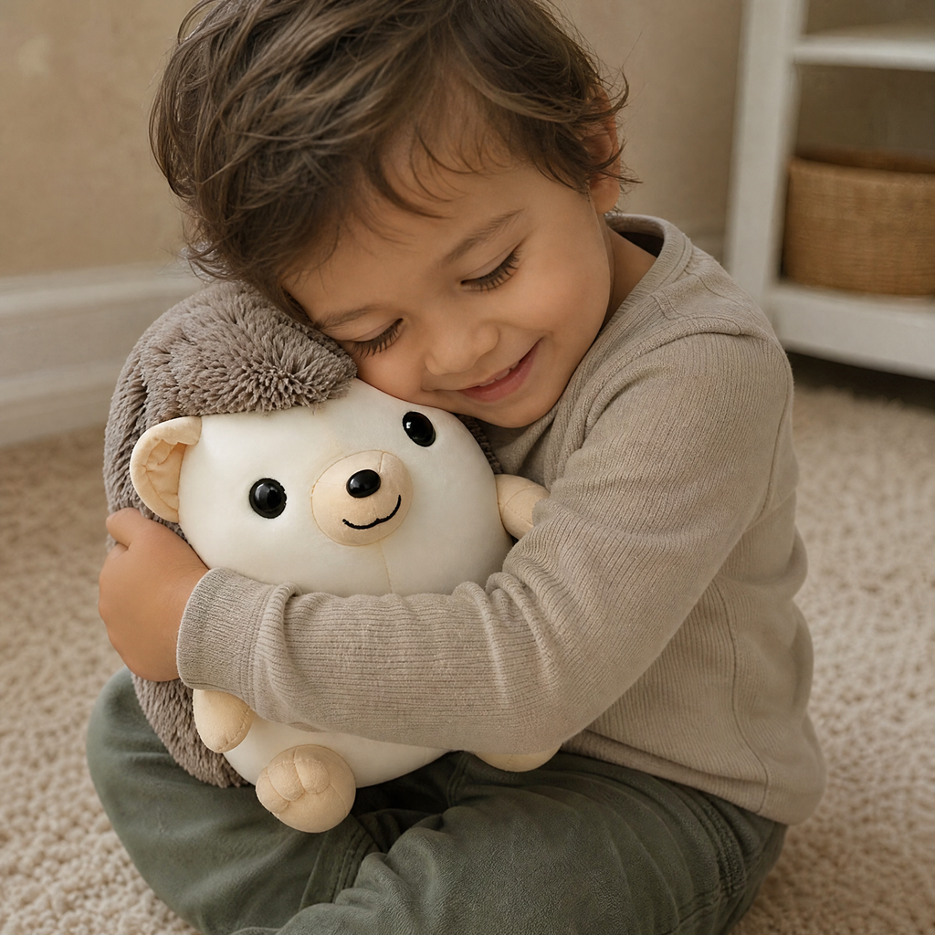 Igel Kuscheltier Braun-Creme 35–45 cm