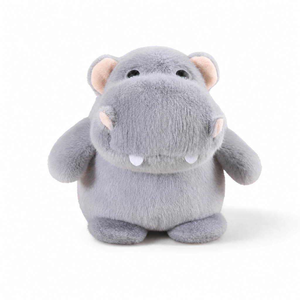 Graues Nilpferd Kuscheltier 12–35 cm