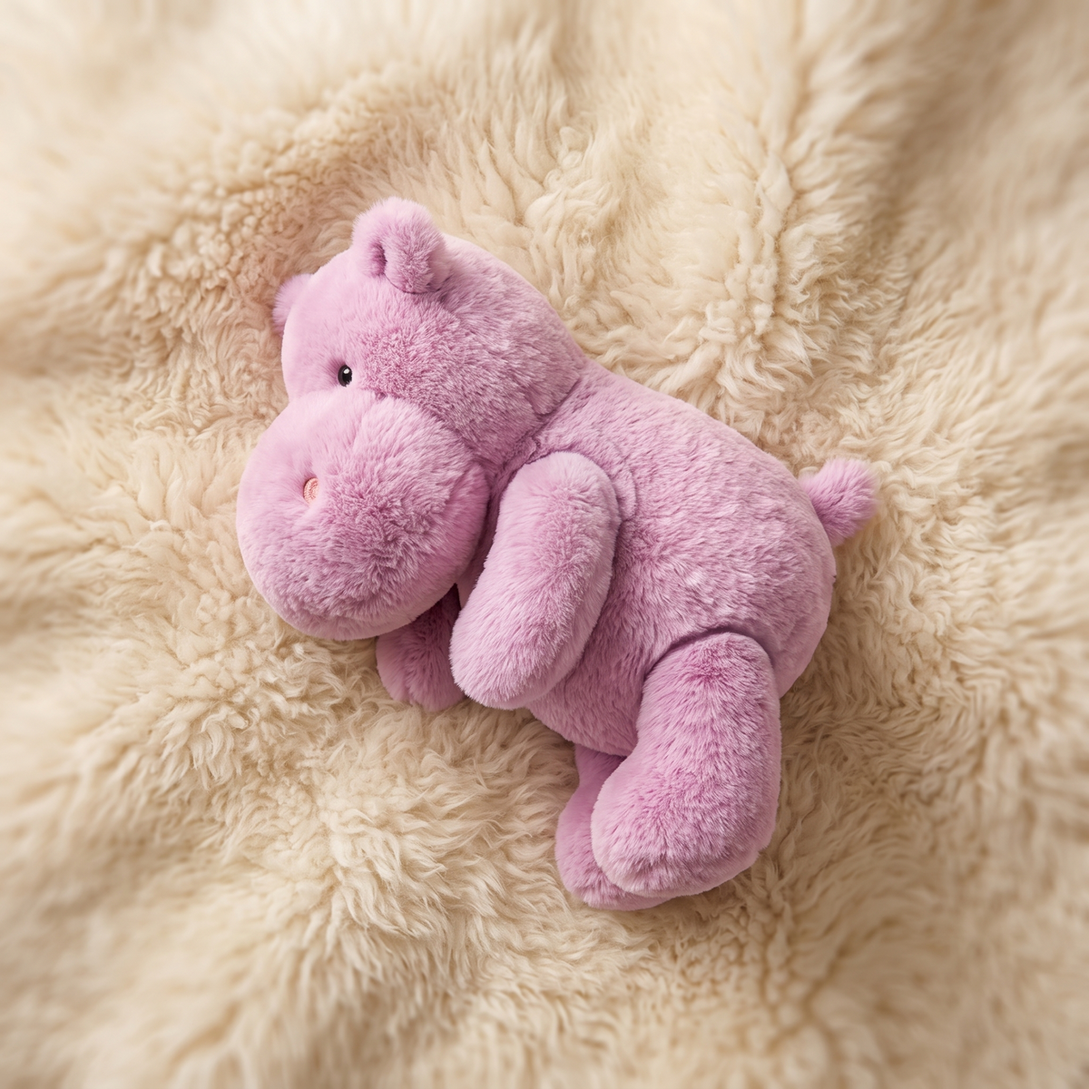 Nilpferd Kuscheltier Violett 26 cm
