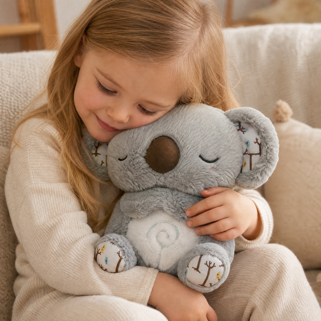 Atmendes Koala Kuscheltier mit Musik 30 cm
