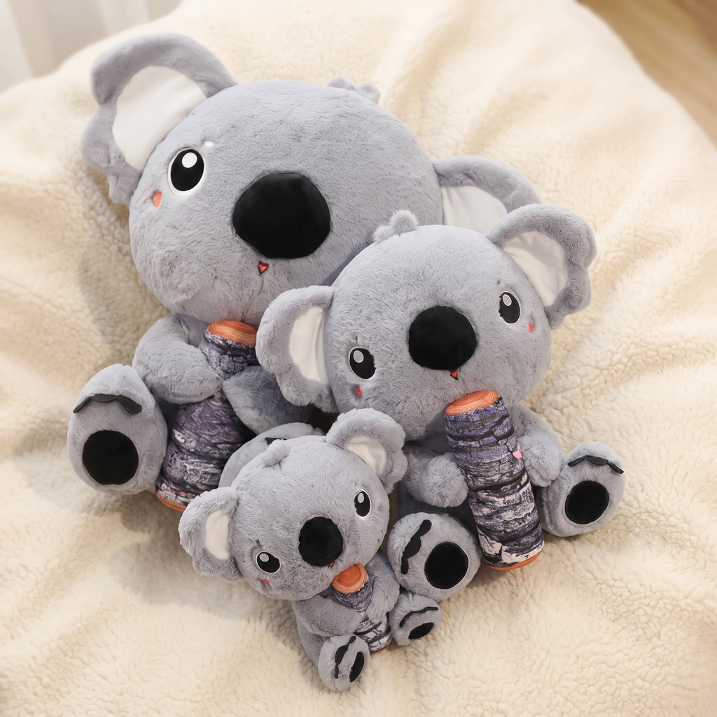 Grauer Koala mit Bambus 28–68 cm