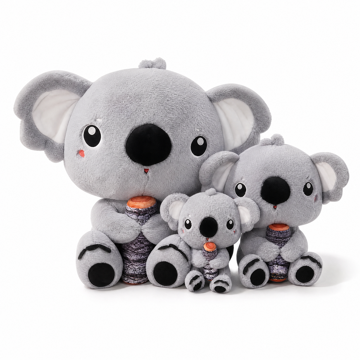 Grauer Koala mit Bambus 28–68 cm