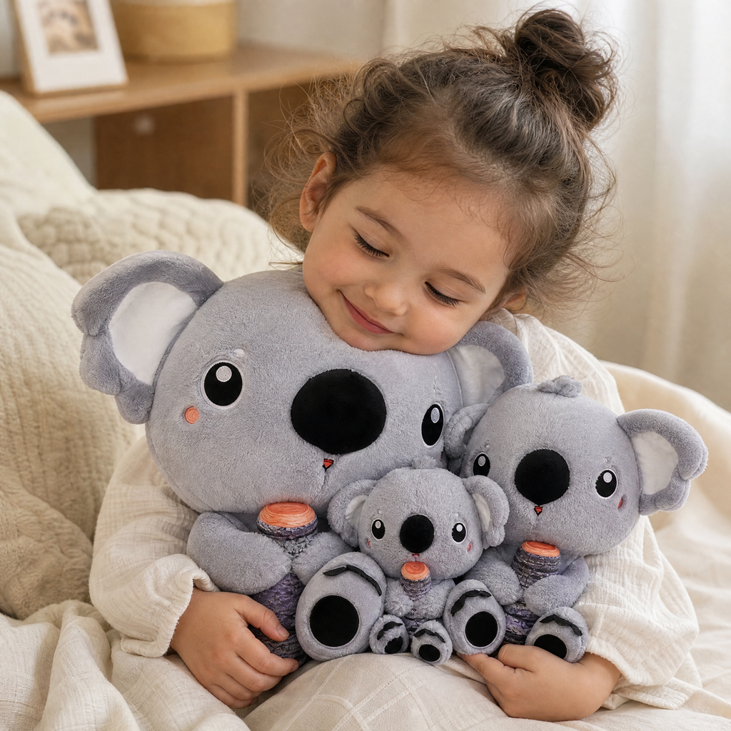 Grauer Koala mit Bambus 28–68 cm