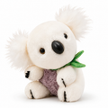 Koala Grau-Weiß mit Eukalyptusblatt 18–22 cm