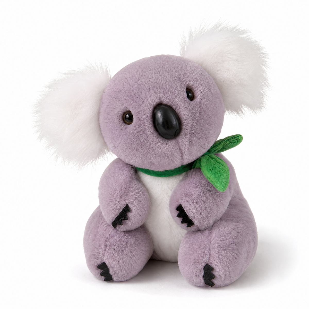 Koala Grau-Weiß mit Eukalyptusblatt 18–22 cm