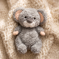 Grauer Koala mit Eukalyptusblatt 35 cm