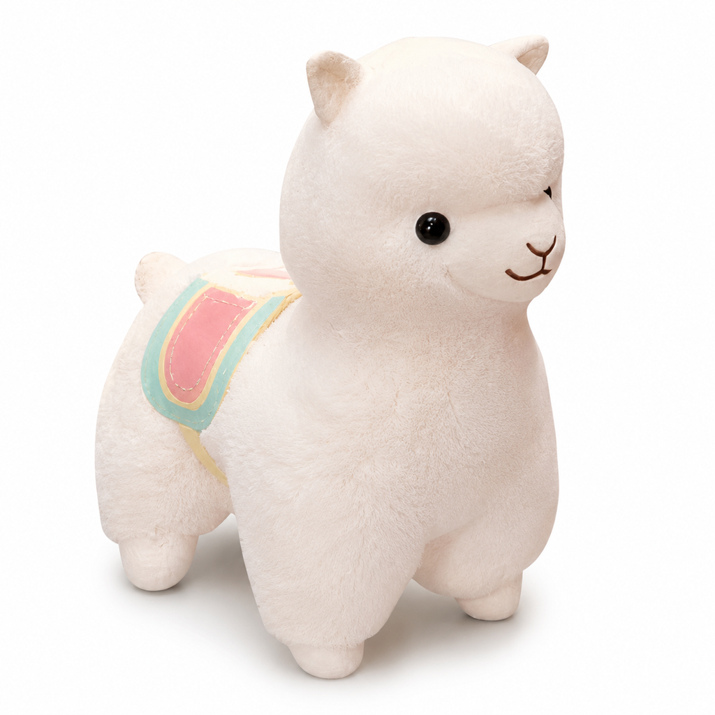 Weißes Lama mit Regenbogen 35–50 cm