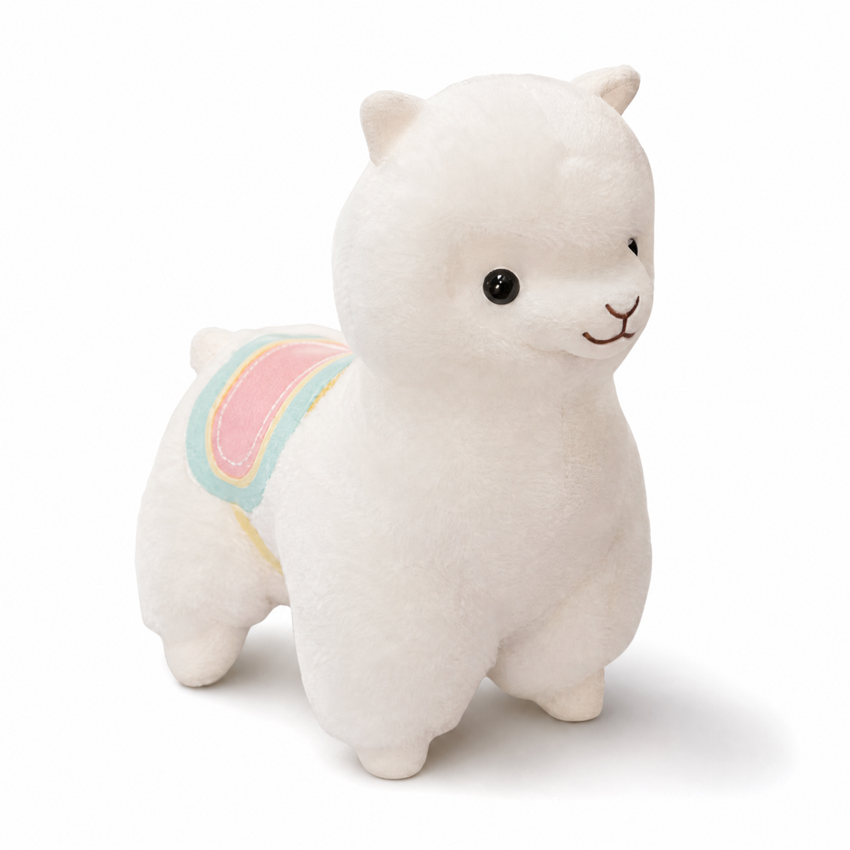 Weißes Lama mit Regenbogen 35–50 cm