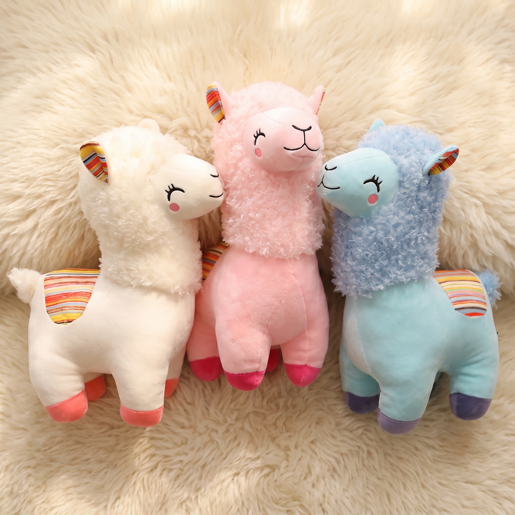 Kawaii Lama mit Lockenmähne 25 cm