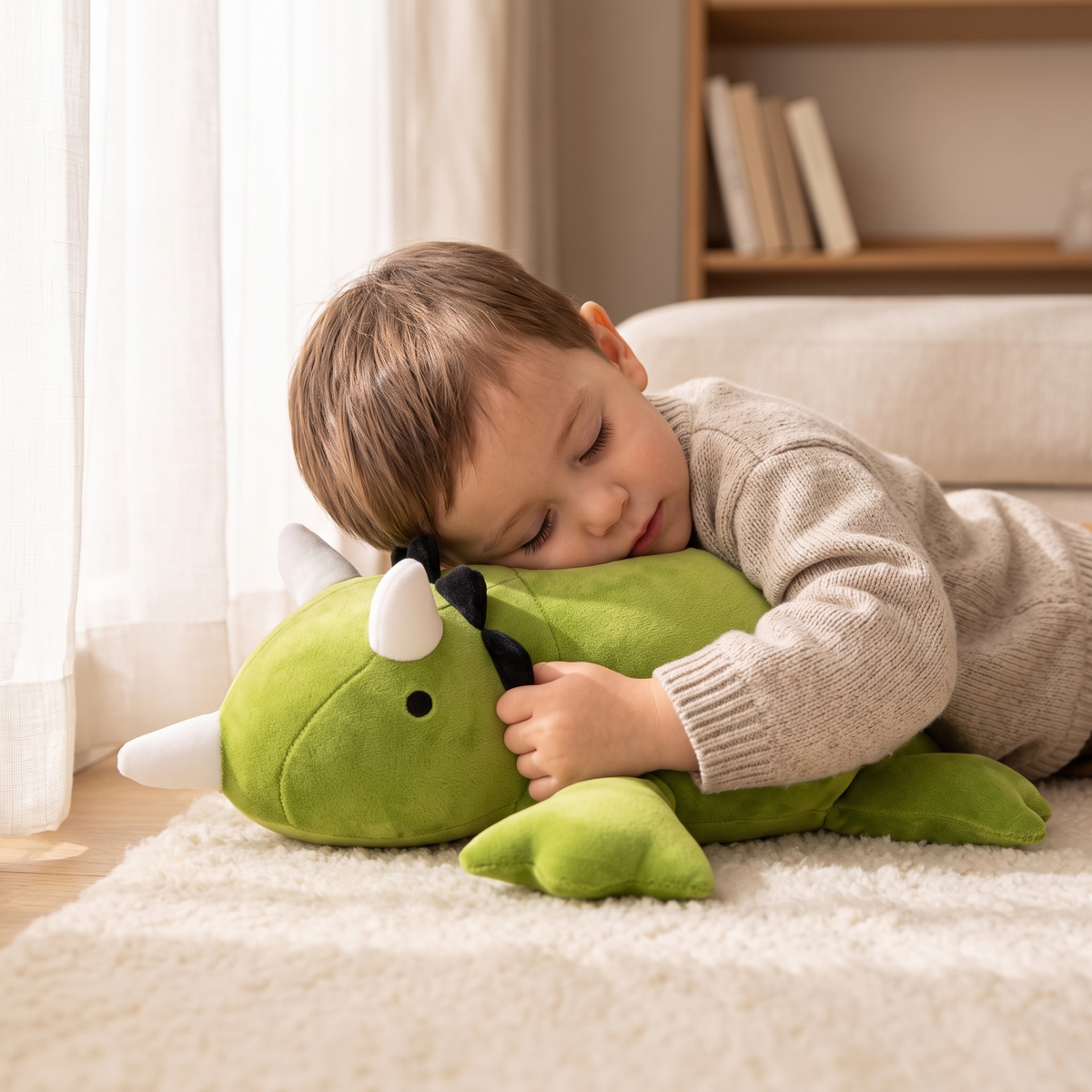 Gewichteter Dinosaurier Grün 38–60 cm