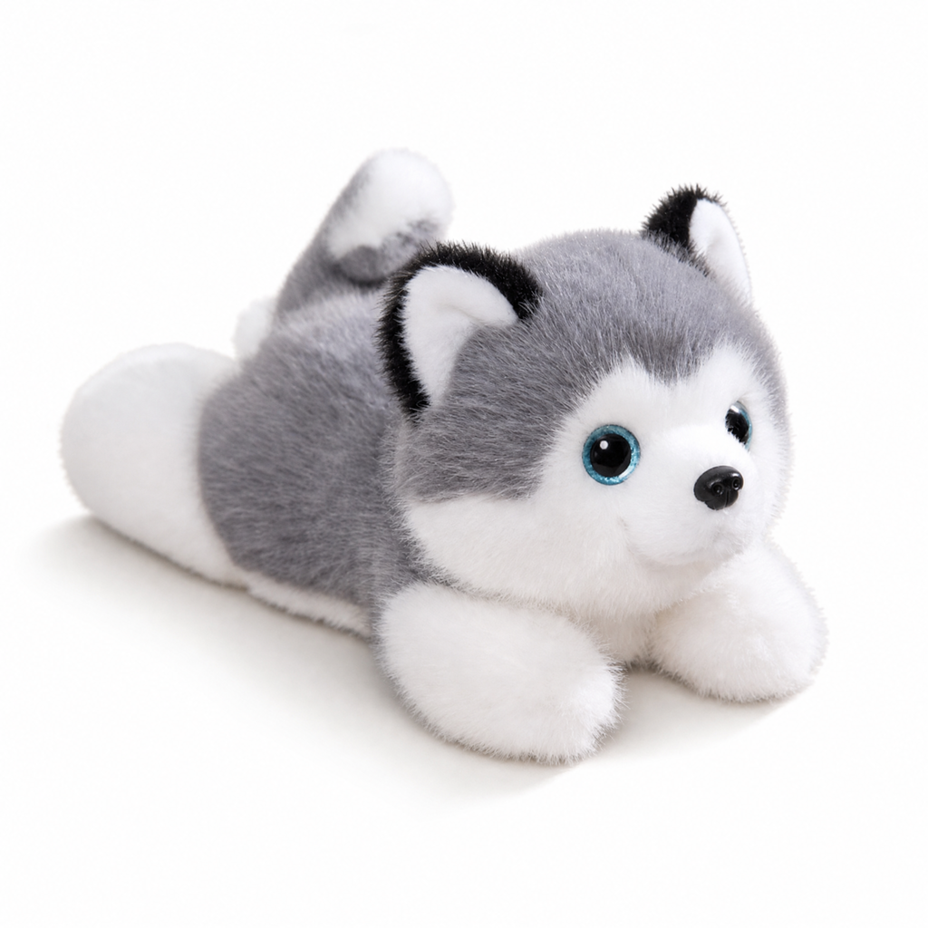 Gewichteter Husky Grau-Weiß 30 cm