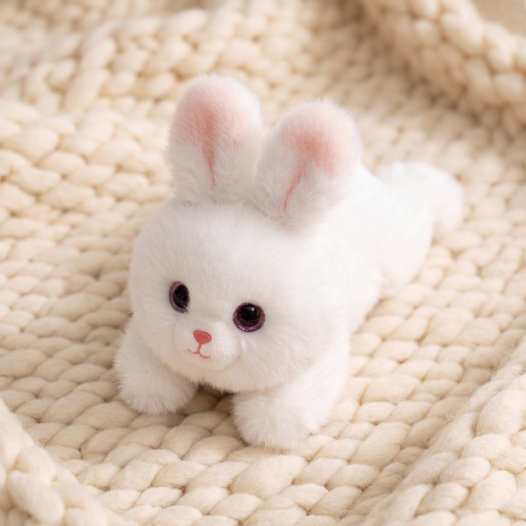 Gewichteter Hase Weiß 30 cm