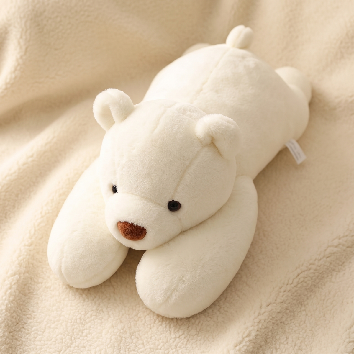 Gewichteter Riesen-Teddybär Weiß 65–120 cm